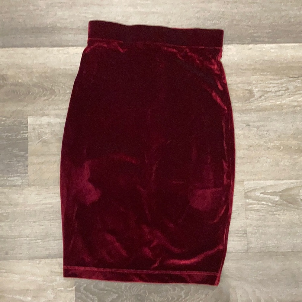 Benjamin Jay Maverick Red Velvet Skirt